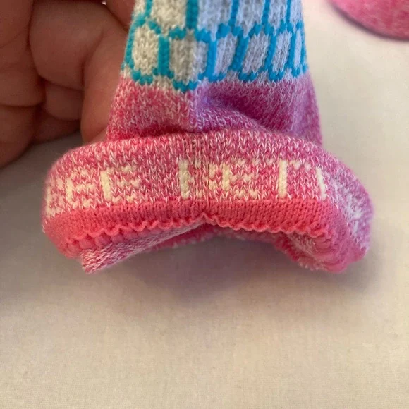 Bombas Women’s Ankle Socks Pink, Teal and Gray Size Small New - Picture 5 of 5